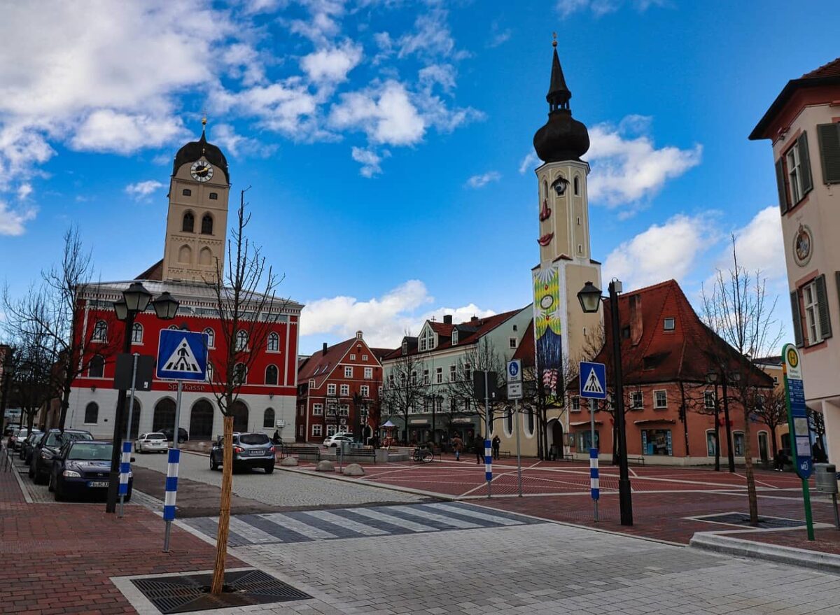 A festői Erding városa Németországban