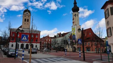 A festői Erding városa Németországban